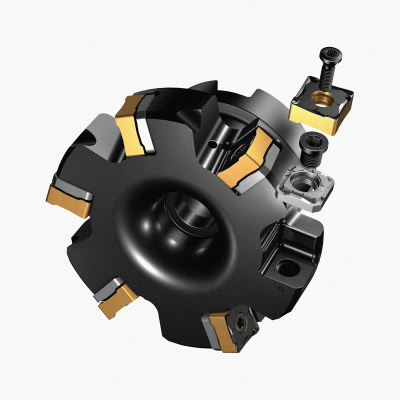 MF80-130508M-M50刀片具有八個切削刃、切屑保護和優(yōu)化的微觀幾何結(jié)構(gòu)，以實現(xiàn)更好的安全性和切屑排出，以及具有優(yōu)異表面光潔度的修光刃。